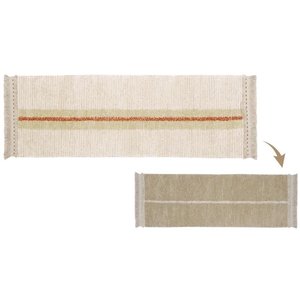 Lorena Canals Duetto chemin de table lavable et réversible Sage