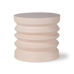 HKLiving Bijzettafel aardewerk cream Ø 38