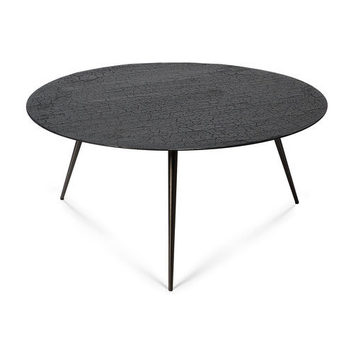 Ethnicraft Luna koffietafel lava zwart Ø 80 x H 35