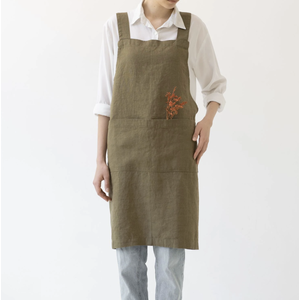 Linen Tales Crossback tablier de cuisine martini olive