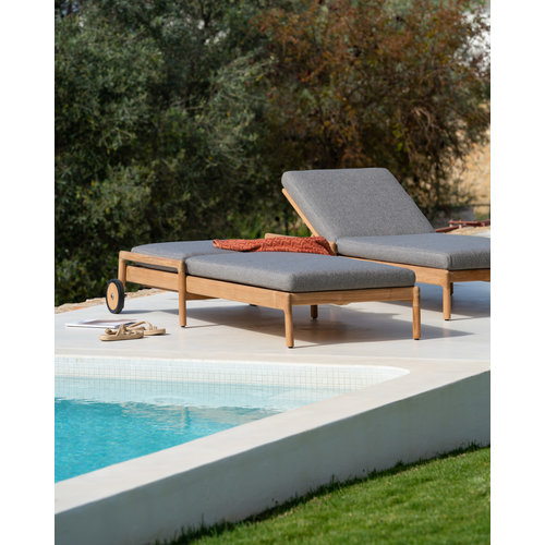 Ethnicraft Kussen voor Jack outdoor instelbaar ligbed teak - mokka