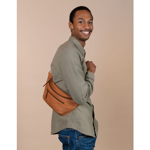 O My Bag Drew bum bag met 2 riemen - soft grain leder wild oak