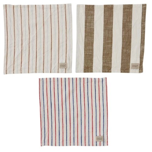 OYOY Living Design Kurin vaatdoek olijf en wit- set van 3 OYOY Living Design Kurin vaatdoek olijf en wit- set van 3