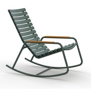Houe ReCLIPS rocking chair avec accoudoir en bambou