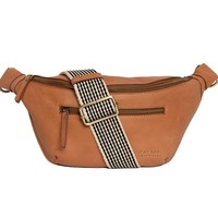 Drew bum bag met 2 riemen - soft grain leder wild oak