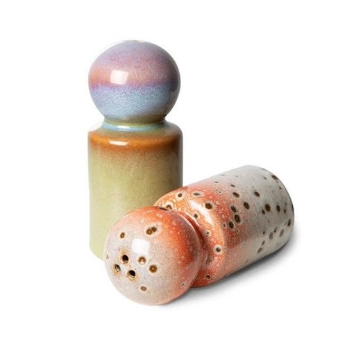 HK Living 70's peper- en zoutvat Asteroids/peat HK Living 70's peper- en zoutvat Asteroids/peat