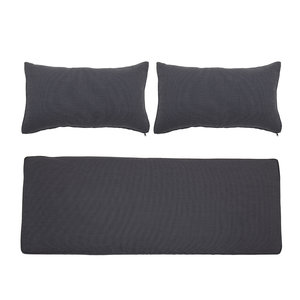 Bloomingville Housse coussin Mundo canapé gris