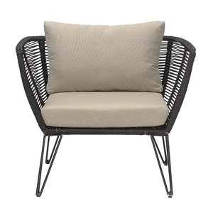 Bloomingville Mundo chaise lounge en métal noir