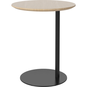 Bolia Pillar table d'appoint pied noir en chêne huilé blanc pigmenté Bolia Pillar table d'appoint pied noir en chêne huilé blanc pigmenté