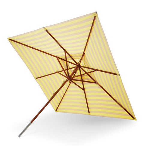 Skagerak Messina parasol vierkant citroen/zandkleurige strepen Skagerak Messina parasol vierkant citroen/zandkleurige strepen