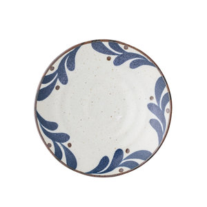 Bloomingville Camellia assiette en porcelaine bleue