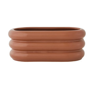 OYOY Living Design Awa pot de fleurs long caramel OYOY Living Design Awa pot de fleurs long caramel