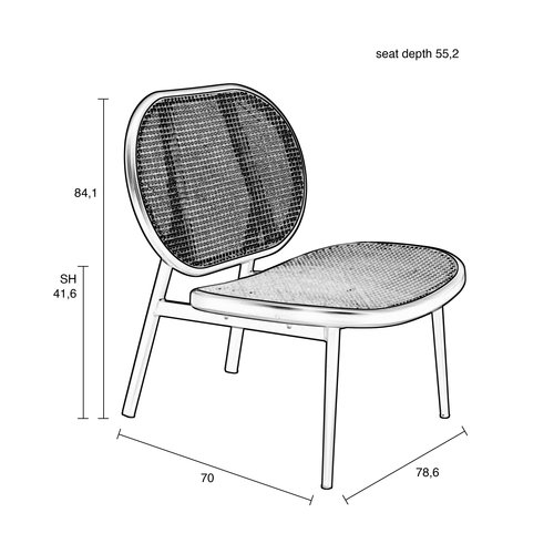 Zuiver Spike fauteuil naturel