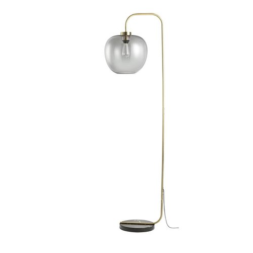 Bolia Grape vloerlamp zwarte voet / mat antiek messing staander / grijze lampenkap - TOONZAALMODEL Bolia Grape vloerlamp zwarte voet / mat antiek messing staander / grijze lampenkap - TOONZAALMODEL