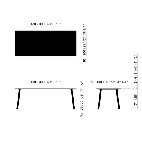 Studio Henk Butterfly eettafel lichte eiken 240