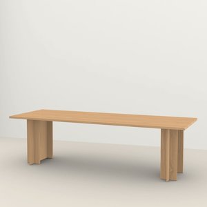 Studio Henk Table à manger rectangulaire pied Column en chêne hardwax light 180 x 100