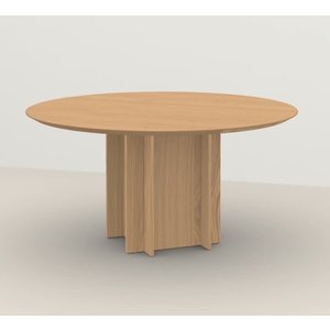 Studio Henk Table à manger ronde pied Quadpod en chêne huilé Ø 130