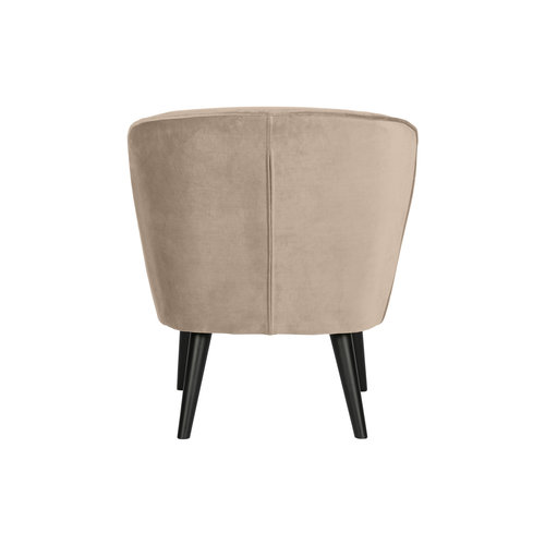 WOOOD Sara fauteuil fluweel khaki