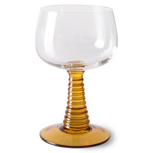 HKLiving Swirl verre haut ocre HKLiving Swirl verre haut ocre