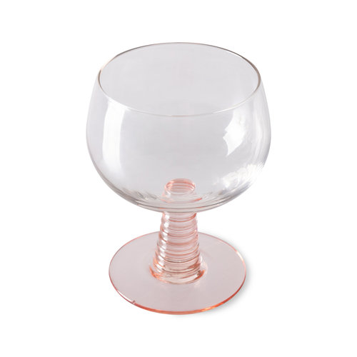 HKLiving Swirl glas laag nude