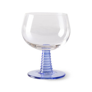 HKLiving Swirl verre bas bleu HKLiving Swirl verre bas bleu