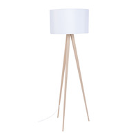 Tripod wood vloerlamp