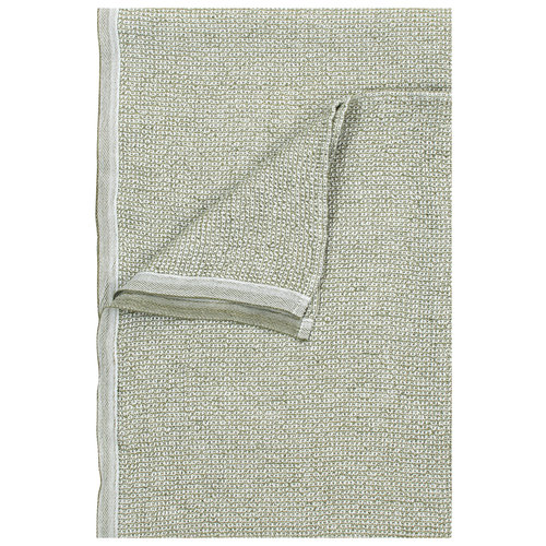 Lapuan Kankurit TERVA handdoek wit en olijf gewassen linnen-tencel-katoen 65 x 130