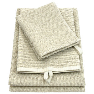 Lapuan Kankurit MERI handdoek wit en natuur linnen terry 75 x 150