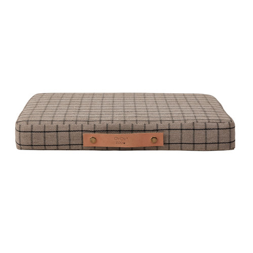 OYOY Living Design Milo Grid hondenkussen clay melange small