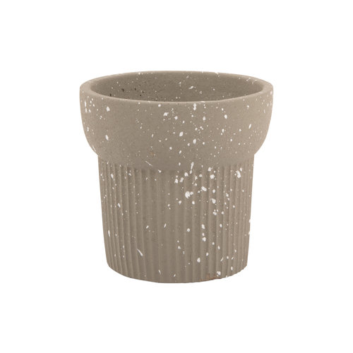 Present Time Speckles cup bloempot cement grijs Present Time Speckles cup bloempot cement grijs
