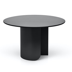 Fest Amsterdam Plateau table à manger ronde plateau noir avec cadre noir