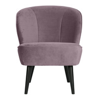 Sara fauteuil fluweel lila