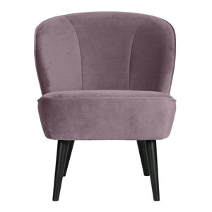 WOOOD Sara fauteuil en velours lilas