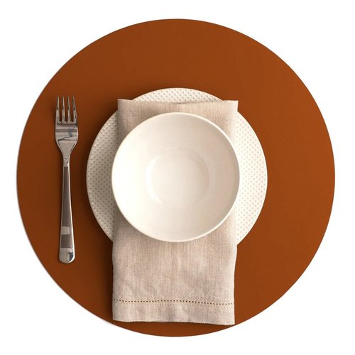 Vacavaliente SRL Ruca placemat rond matone recycl. leer