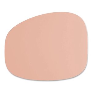 Vacavaliente SRL Ruca set de table forme pierre rose en cuir recyclé Vacavaliente SRL Ruca set de table forme pierre rose en cuir recyclé