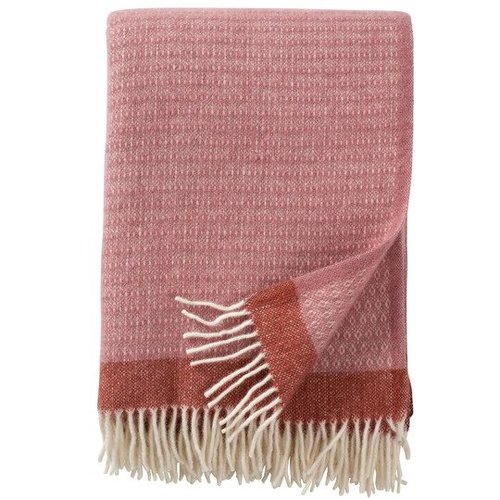 Klippan Harald plaid oudroze/koper Klippan Harald plaid oudroze/koper