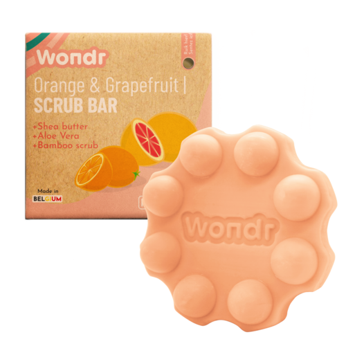 Wondr Scrub & shower bar orange & grapefruit