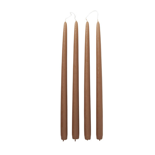 Broste Copenhagen Kaarsen spits toelopend mocca - set van 4 Broste Copenhagen Kaarsen spits toelopend mocca - set van 4