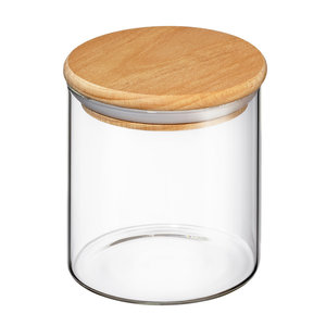 Zassenhaus Bocal en verre avec couvercle en bois de hêtre 600 ml Zassenhaus Bocal en verre avec couvercle en bois de hêtre 600 ml