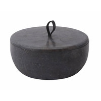 Hammam schaal met deksel donkergrijs