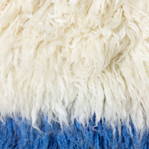 HKLiving Blue corner fluffy tapijt wol 170 x 280