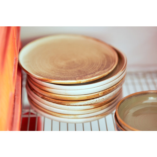 HKLiving Chef ceramics dessertbord rustiek crème/bruin