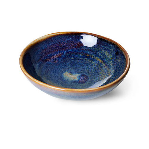 HKLiving Chef ceramics kommetje rustiek blauw