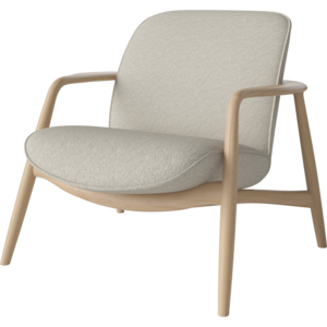 Bolia Bowie fauteuil en chêne huilé pigmenté blanc vilme bouclé Bolia Bowie fauteuil en chêne huilé pigmenté blanc vilme bouclé