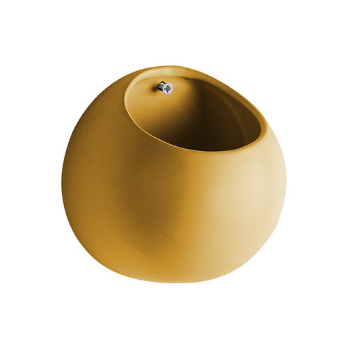Present Time Globe bloempot muur oker Ø 14,5 Present Time Globe bloempot muur oker Ø 14,5