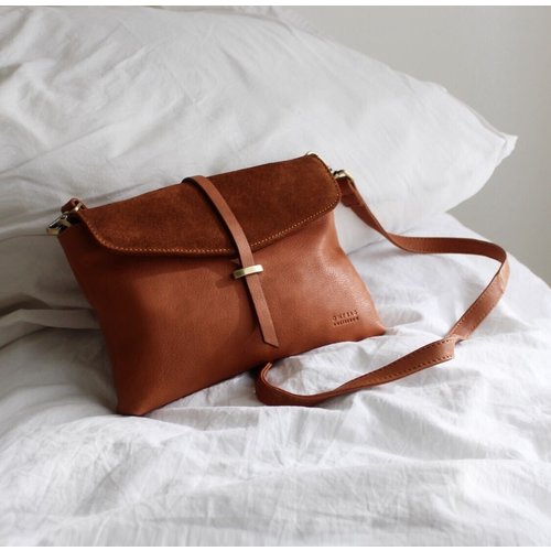 O My Bag Ella midi handtas - soft grain leder/suède wild oak