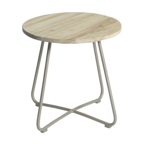 Max & Luuk Lily bijzettafel drift teak/aluminium Ø 50 x H 50 - TOONZAALMODEL Max & Luuk Lily bijzettafel drift teak/aluminium Ø 50 x H 50 - TOONZAALMODEL
