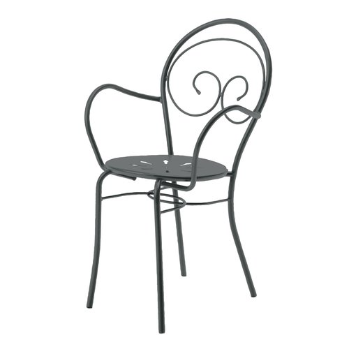 Vermobil Mimmo SP 111 tuinstoel met armleuningen ancient grey incl zitkussen ecru- TOONZAALMODEL Vermobil Mimmo SP 111 tuinstoel met armleuningen ancient grey incl zitkussen ecru- TOONZAALMODEL
