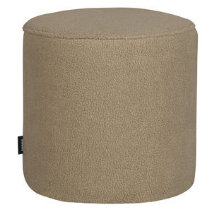 WOOOD Sara pouf haut teddy sable