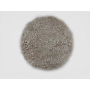 Coussin d'assise en peau de mouton shortwool Ø 35 cm Oatmeal